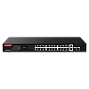 Switch 24 porturi Gigabit PoE, 2 x RJ45 Uplink Gigabit, 2 x SFP Gigabit, 1U - IP-COM G1128P-24-410W – IP-COM G1128P-24-410W