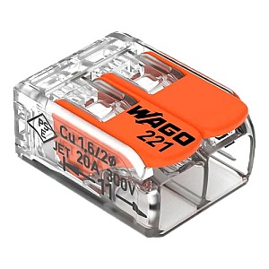 Conector derivatie 2 fire, max. 4 mm² (100 buc.) - WAGO 221-412