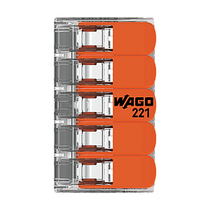 Conector derivatie 5 fire, max. 4 mm² (25 buc.) - WAGO 221-415 Conector derivatie 5 fire, max. 4 mm² (25 buc.) - WAGO 221-415