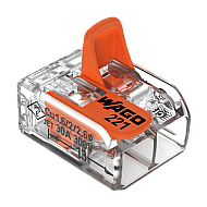 Conector derivatie 2 fire, max. 6 mm² (50 buc.) - WAGO 221-612 Conector derivatie 2 fire, max. 6 mm² (50 buc.) - WAGO 221-612