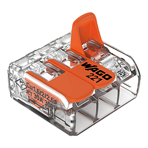 Conector derivatie 3 fire, max. 6 mm² (30 buc.) - WAGO 221-613