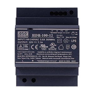 Sursa de alimentare in comutatie, 12V / 7.1A, sina DIN - MEAN WELL HDR-100-12