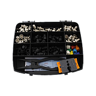 Kit 50 conectori CAP SYSTEM, decapator si cleste sertizare - CAP SYSTEM CAP-KIT2BNC