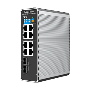 Switch industrial 7 x RJ45 1G PoE+, 1 x RJ45 1G PoE++, 2 x SFP, L2 Cloud Management - Ruijie RG-NIS2100-8GT2SFP-HP