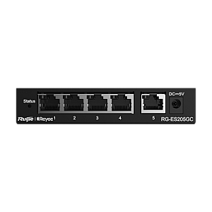 Switch 5 porturi RJ45 Gigabit, L2 Cloud Management - Ruijie RG-ES205GC