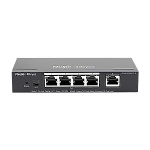 Switch 4 porturi PoE+ RJ45 Gigabit, 1 port uplink RJ45 Gigabit, L2 Cloud Management - Ruijie RG-ES205GC-P