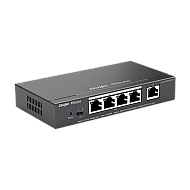 Switch 4 porturi PoE+ RJ45 Gigabit, 1 port uplink RJ45 Gigabit, L2 Cloud Management - Ruijie RG-ES205GC-P Switch 4 porturi PoE+ RJ45 Gigabit, 1 port uplink RJ45 Gigabit, L2 Cloud Management - Ruijie RG-ES205GC-P