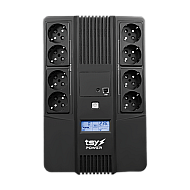 UPS TSY Power, 1000VA/600W, LCD, line interactive, 8 x Schuko TSY-D-1K0-LCD UPS TSY Power, 1000VA/600W, LCD, line interactive, 8 x Schuko TSY-D-1K0-LCD