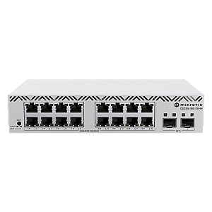 Cloud Smart Switch, 16 x Gigabit, 2 x SFP+ 10Gbps, 1U - Mikrotik CSS318-16G-2S+IN Cloud Smart Switch, 16 x Gigabit, 2 x SFP+ 10Gbps, 1U - Mikrotik CSS318-16G-2S+IN