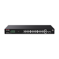 Switch 24 porturi PoE RJ45 Gigabit, 2 x RJ45 Gigabit, 2 x SFP Gigabit, Management, 1U - IP-COM G2228P-24-410W