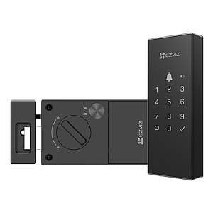 Yala inteligenta ,Wi-Fi, sonerie incorporata, verificare status inchidere, alarma anti-furt - EZVIZ CS-DL03(WP)-Black