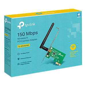 Placa de retea Wi-Fi 4, 2.4 Ghz, 150Mbps, 2dBi, PCI Express - TP-LINK TL-WN781ND Placa de retea Wi-Fi 4, 2.4 Ghz, 150Mbps, 2dBi, PCI Express - TP-LINK TL-WN781ND