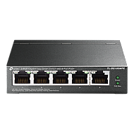 Switch Easy Smart, 4 porturi PoE RJ45 Gigabit, 1 port RJ45 Gigabit, Managed - TP-Link TL-SG105MPE