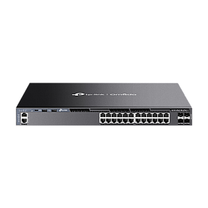 Switch 24 porturi RJ45 Gigabit, 4 x SFP+ 10G, 2 x USB, 2 x surse, L3 Management, 1U - TP-Link Omada SG6428X