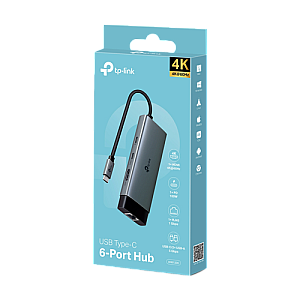 Hub USB-C 6-in-1, 1 x USB-C PD 100W, 1 x USB-C, 2 x USB-A, 1 x HDMI 4K@60Hz, 1 x RJ45 1G - TP-Link UH6120C Hub USB-C 6-in-1, 1 x USB-C PD 100W, 1 x USB-C, 2 x USB-A, 1 x HDMI 4K@60Hz, 1 x RJ45 1G - TP-Link UH6120C