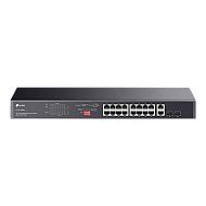 Switch 16 porturi PoE+ Gigabit, 2 porturi RJ45 Gigabit, 2 x Combo SFP Gigabit, Unmanaged - TP-Link TL-SG1218MP