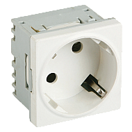 Priza modulara schuko cu impamantare, alb - DLX DLX-245-45