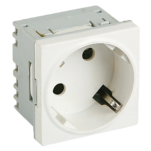 Priza modulara schuko cu impamantare, alb - DLX DLX-245-45