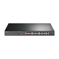 Switch 24 x RJ45 10/100 Mbps PoE, 2 x RJ45 1G, 2 x combo SFP 1G, Buget PoE 250W, Unmanaged - TP-Link TL-SL1226P