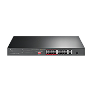 Switch 16 x RJ45 10/100 Mbps PoE, 2 x RJ45 1G, 1 x combo SFP 1G, Buget PoE 150W, Unmanaged - TP-Link TL-SL1218P