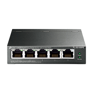 Switch 4 x RJ45 Gigabit PoE, 1 x RJ45 Gigabit, Buget PoE 65W, Easy Smart Managed - TP-Link TL-SG105PE Switch 4 x RJ45 Gigabit PoE, 1 x RJ45 Gigabit, Buget PoE 65W, Easy Smart Managed - TP-Link TL-SG105PE