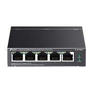 Switch 4 porturi RJ45 10/100 Mbps PoE, 1 port RJ45 10/100 Mbps, Buget PoE 41W, Unmanaged - TP-Link TL-SF1005LP