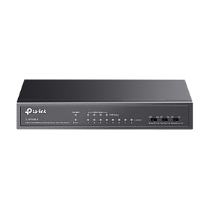 Switch 4 porturi RJ45 10/100 Mbps PoE, 4 x RJ45 10/100 Mbps, Buget PoE 41W, Unmanaged - TP-Link TL-SF1008LP