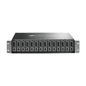 Sasiu rackabil 19 inch pentru 14 media convertoare, 2U - TP-Link Omada MC1400