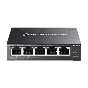 Switch 4 porturi RJ45 1G PoE, 1 x RJ45 1G, Buget PoE 65W, Easy Managed - TP-Link Omada ES205GP