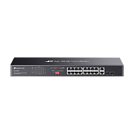 Switch 16 x RJ45 1G PoE, 2 x combo SFP/RJ45 1G, Buget PoE 250W, Unanaged, 1U - TP-Link Omada DS1018GMP Switch 16 x RJ45 1G PoE, 2 x combo SFP/RJ45 1G, Buget PoE 250W, Unanaged, 1U - TP-Link Omada DS1018GMP