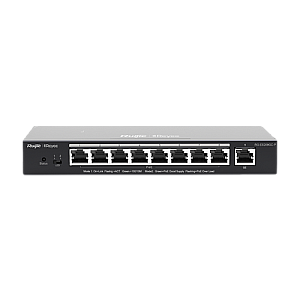 Switch 8 porturi PoE+ RJ45 Gigabit, 1 port uplink RJ45 Gigabit, L2 Cloud Management - Ruijie RG-ES209GC-P Switch 8 porturi PoE+ RJ45 Gigabit, 1 port uplink RJ45 Gigabit, L2 Cloud Management - Ruijie RG-ES209GC-P