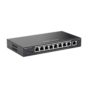 Switch 8 porturi PoE+ RJ45 Gigabit, 1 port uplink RJ45 Gigabit, L2 Cloud Management - Ruijie RG-ES209GC-P