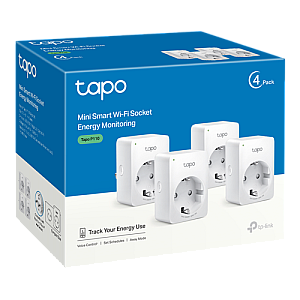 Pachet 4 prize smart, 16A, Wi-Fi, control vocal, monitorizare consum - TP-Link Tapo TapoP110(4-pack) Pachet 4 prize smart, 16A, Wi-Fi, control vocal, monitorizare consum - TP-Link Tapo TapoP110(4-pack)