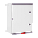 Cutie distributie IP67 din ABS gri, usa mata, placa metalica, 300x400x220 mm PD304022 – Plastim PD304022