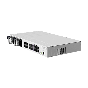 Switch 2 x QSF28 100G, 8 x SFP28 25G, 2 x RJ45 100 Mbps, 802.3bt PoE In, 1U - MikroTik CRS510-8XS-2XQ-IN Switch 2 x QSF28 100G, 8 x SFP28 25G, 2 x RJ45 100 Mbps, 802.3bt PoE In, 1U - MikroTik CRS510-8XS-2XQ-IN