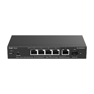 Switch 4 x RJ45 2.5G PoE, 1 x SFP+ 10G, 1 x RJ45 2.5G, Cloud Management - Ruijie Reyee RG-ES206MG-P Switch 4 x RJ45 2.5G PoE, 1 x SFP+ 10G, 1 x RJ45 2.5G, Cloud Management - Ruijie Reyee RG-ES206MG-P