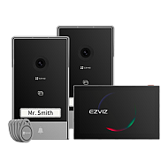 Kit video-interfon, monitor tactil 7', 2 posturi exterioare, camera 2K, audio, IR 6m, Wi-Fi - EZVIZ CS-HP7(3MP,2-Entry Kit)