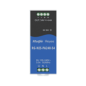 Sursa de alimentare in comutatie, 54V/4.4A, 240W, sina DIN - Ruijie Reyee RG-NIS-PA240-54 Sursa de alimentare in comutatie, 54V/4.4A, 240W, sina DIN - Ruijie Reyee RG-NIS-PA240-54