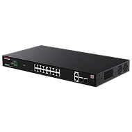 Switch 16 x RJ45 1G PoE, 2 x SFP 1G, 2 x RJ45 1G, Management, 1U - IP-COM G2220P-16-250W