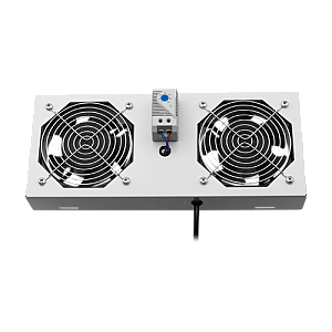 Modul 2 ventilatoare pentru rack SBW/EXIP55 19', cu termostat, RAL 7035 - ASYTECH Networking ASY-FAN-EXIP55-THM-2F