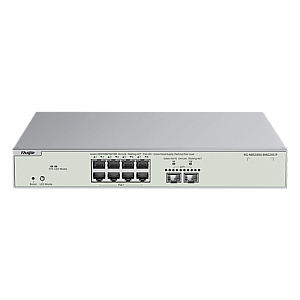 Switch L2+, 8 x RJ45 2.5G PoE+ (240W), 2 x SFP+ 10G, Cloud Management - Ruijie RG-NBS3300-8MG2XS-P