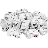 Set 25 buc. Keystone Jack Cat.6 tool-less, alb - TRENDnet TC-K25C6-25buc Set 25 buc. Keystone Jack Cat.6 tool-less, alb - TRENDnet TC-K25C6-25buc