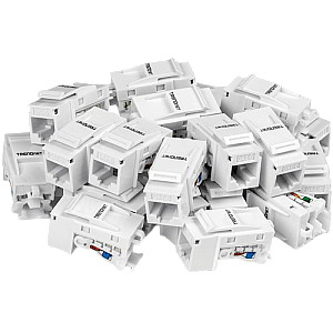 Set 25 buc. Keystone Jack Cat.6 tool-less, alb - TRENDnet TC-K25C6-25buc
