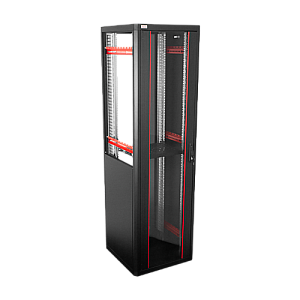 Rack de podea PRO SERIES 42U 19'' 600x600, capacitate 1000 kg, RAL 9005, asamblat ASY-42U-6060PRO