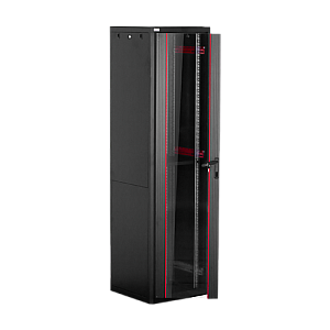Rack de podea PRO SERIES 47U 19'' 600x600, capacitate 1000 kg, RAL 9005, asamblat ASY-47U-6060PRO