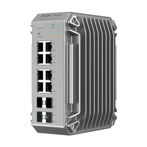 Switch industrial L2, 8 x RJ45 1G PoE+, 4 x SFP 1G, PoE 240W, Cloud Management - Ruijie Reyee RG-NIS3100-8GT4SFP-HP