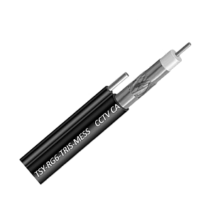 Cablu Coaxial RG6 TRISHIELD autoportant, 305m, negru TSY-RG6-TRIS-MESS