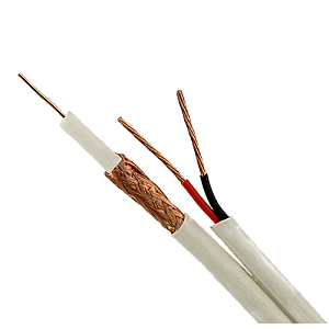 Cablu coaxial RG59 + alimentare 2x0.75, 305m, alb TSY-RG59+2X0.75-W