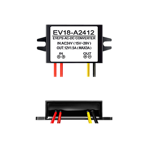 Convertor tensiune 14-28VAC la 12VDC, 1.5A EV18-A2412