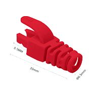 Manson protectie mufa RJ45 rosu (100buc) RJ45-CAP-RD